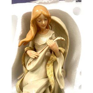 Porcelain Collectible Angel, made of fine ivory bisque whith hand painted,12.5"